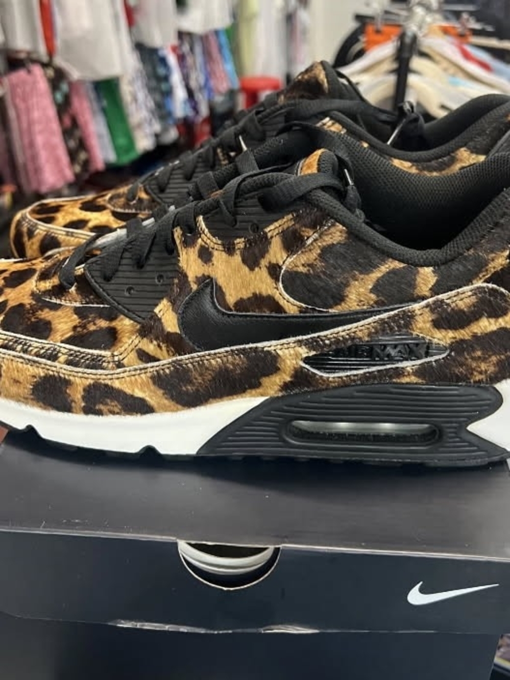 Nike Leopard Print Air Max Sneakers - Black & Gold - Picture 2 of 5